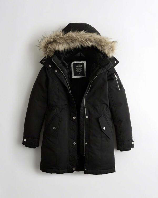 Parka Hollister Donna Cozy-Lined Down Nere Italia (229RKZWC)